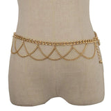 Women Punk Chain Alloy Belly Chain Sexy Butterfly Waist Chain Belt