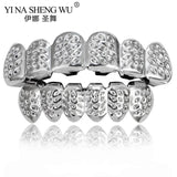 Carved Teeth Grillz Set Unisex Hip Hop Jewelry