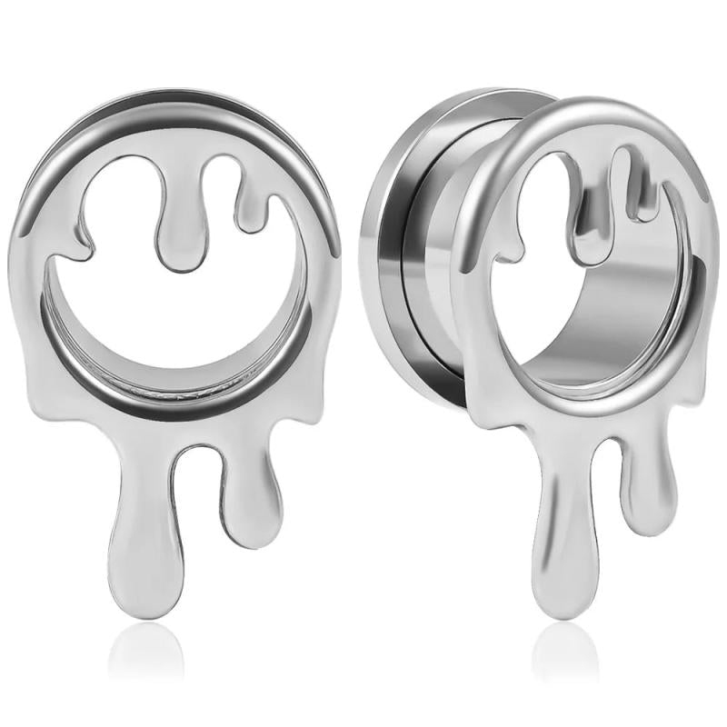 316 Stainless Steel Water Drops Ear Gauges Plugs Ear Tunnels