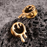 316 Stainless Steel Water Drops Ear Gauges Plugs Ear Tunnels