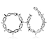 Vankula 5mm Chains Spike Ear Weight Hanger Expanders Earring Gauges