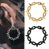Vankula 5mm Chains Spike Ear Weight Hanger Expanders Earring Gauges
