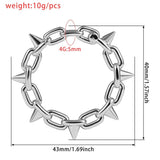 Vankula 5mm Chains Spike Ear Weight Hanger Expanders Earring Gauges