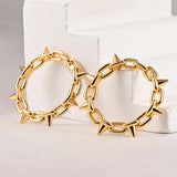 Vankula 5mm Chains Spike Ear Weight Hanger Expanders Earring Gauges