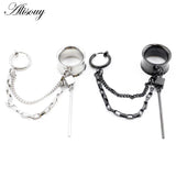 Square Stripe Chain Stainless Steel Ear Tunnel Plugs