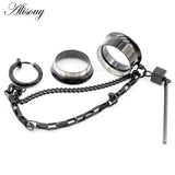 Square Stripe Chain Stainless Steel Ear Tunnel Plugs
