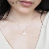 Uini-Tail 925 Tibetan Silver Mermaid Fish Tail Necklace Women's Wave Jewelry