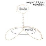 Irregular Pearl Link Chain Bikini Chest Chain for Women
