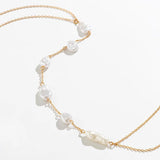 Irregular Pearl Link Chain Bikini Chest Chain for Women
