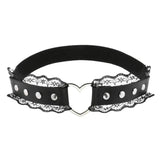 Women Sexy Punk Garter Belt Leg Ring Thigh Harness Heart PU Leather Suspenders