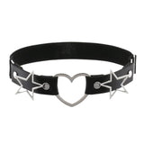 Women Sexy Punk Garter Belt Leg Ring Thigh Harness Heart PU Leather Suspenders