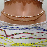 Double Strand Waist Beads, Body Jewelry, African Waists Bead