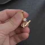 Custom Name Sexy Navel Piercing Bar