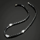 Natural Stone Hematite Beaded Necklace for Women Weight Loss Health Choker