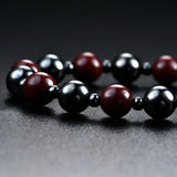 Natural Stone Hematite Beaded Necklace for Women Weight Loss Health Choker