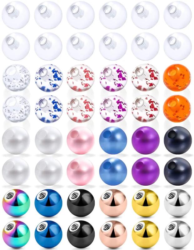 14G 5mm Pearl Replacement Body Piercing Balls