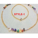 Rose Quartz Amethyst Gemstone Crystal Clasp Waist Beads