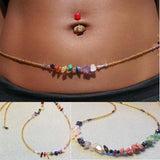 Rose Quartz Amethyst Gemstone Crystal Clasp Waist Beads