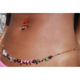 Rose Quartz Amethyst Gemstone Crystal Clasp Waist Beads