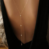 Crystal Belly Body Chain Stainless Steel Tassels Chain