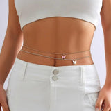 Women Waist Chain Butterfly Belly Chain Summer Beach Body Jewelry