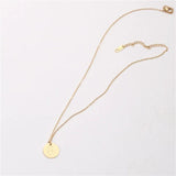 PVD 18k Plated Stainless Steel Engraved Pendant Necklace