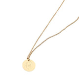 PVD 18k Plated Stainless Steel Engraved Pendant Necklace