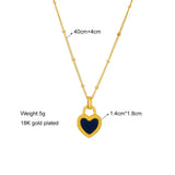 316L Stainless Steel Heart Pendant Lock Necklace Clavicle Chain