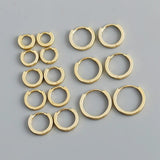 925 Silver Circle Hoop Earrings Punk Rock Style