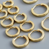 925 Silver Circle Hoop Earrings Punk Rock Style