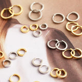 925 Silver Circle Hoop Earrings Punk Rock Style