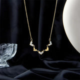 316L Stainless Steel Heart Pendant Necklace For Women Colorfast Clavicle