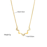 316L Stainless Steel Heart Pendant Necklace For Women Colorfast Clavicle