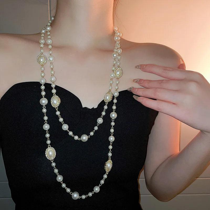 Multi-layered Sweater Chain Long Necklace for Women
