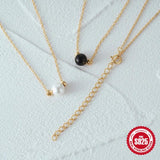 Gold Pearl Pendant Chain Necklace Women Jewelry