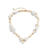 Irregular Pearl Clavicle Chain Necklace for Women
