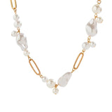 Irregular Pearl Clavicle Chain Necklace for Women