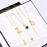 316L Stainless Steel Sea Shell Butterfly Heart Pendant Necklace Jewelry