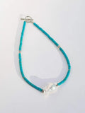 Baroque Pearl Stone Beads Choker Necklace for Women
