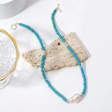 Baroque Pearl Stone Beads Choker Necklace for Women