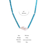 Baroque Pearl Stone Beads Choker Necklace for Women
