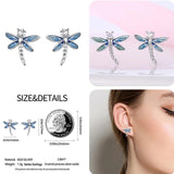 925 Silver Heart Pave CZ U Shape Hoop Earrings