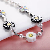 Hip Hop Sunflower Daisy Necklace Stainless Steel