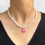 Enamel Balloon Dog Pendant Necklace for Women Girls