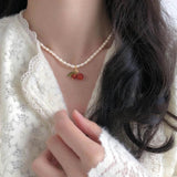 Baroque Cherry Pearl Necklace for Women