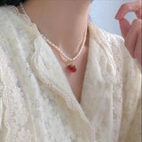 Baroque Cherry Pearl Necklace for Women
