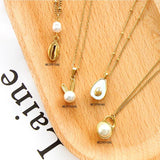 Vintage Round Pendant Necklace Pearl Choker