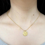 Vintage Round Pendant Necklace Pearl Choker