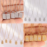 Letter Necklace Stainless Steel Alphabet Initial Pearl Zircon Pendant