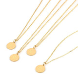 Letter Necklace Stainless Steel Alphabet Initial Pearl Zircon Pendant